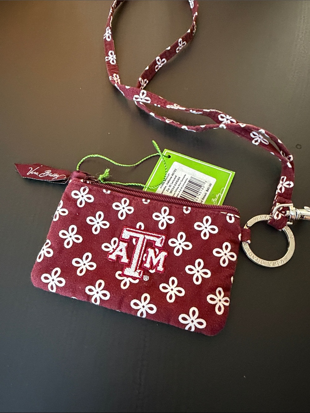 Vera Bradley Maroon Texas A&M Lanyard ID Pouch - Picture 7 of 7